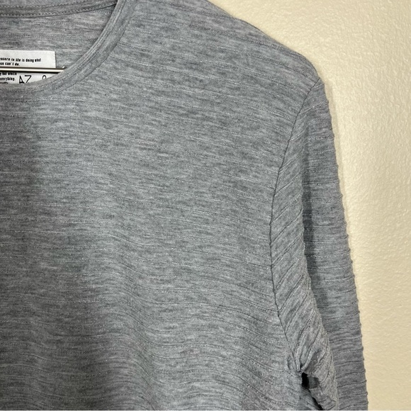 Azul by Moussy Gray Long Sleeve Textured Shirt Size Medium Casual - Picture 3 of 8
